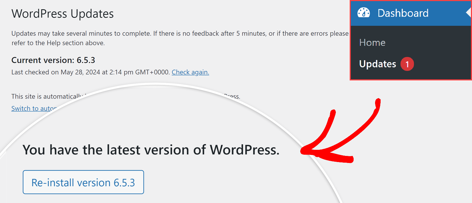 Latest version of WordPress