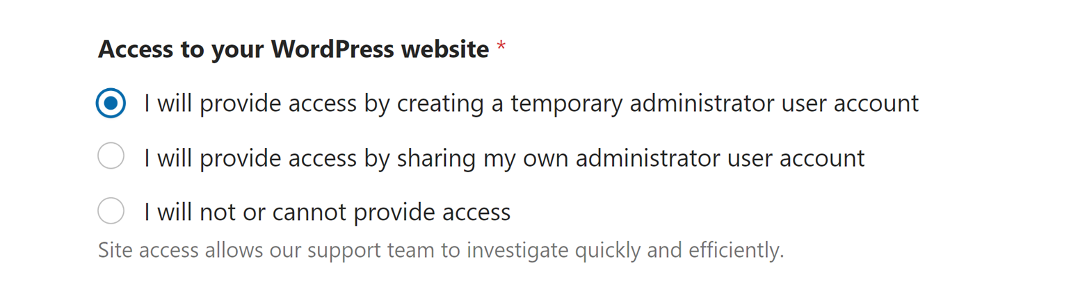 Create temporary admin