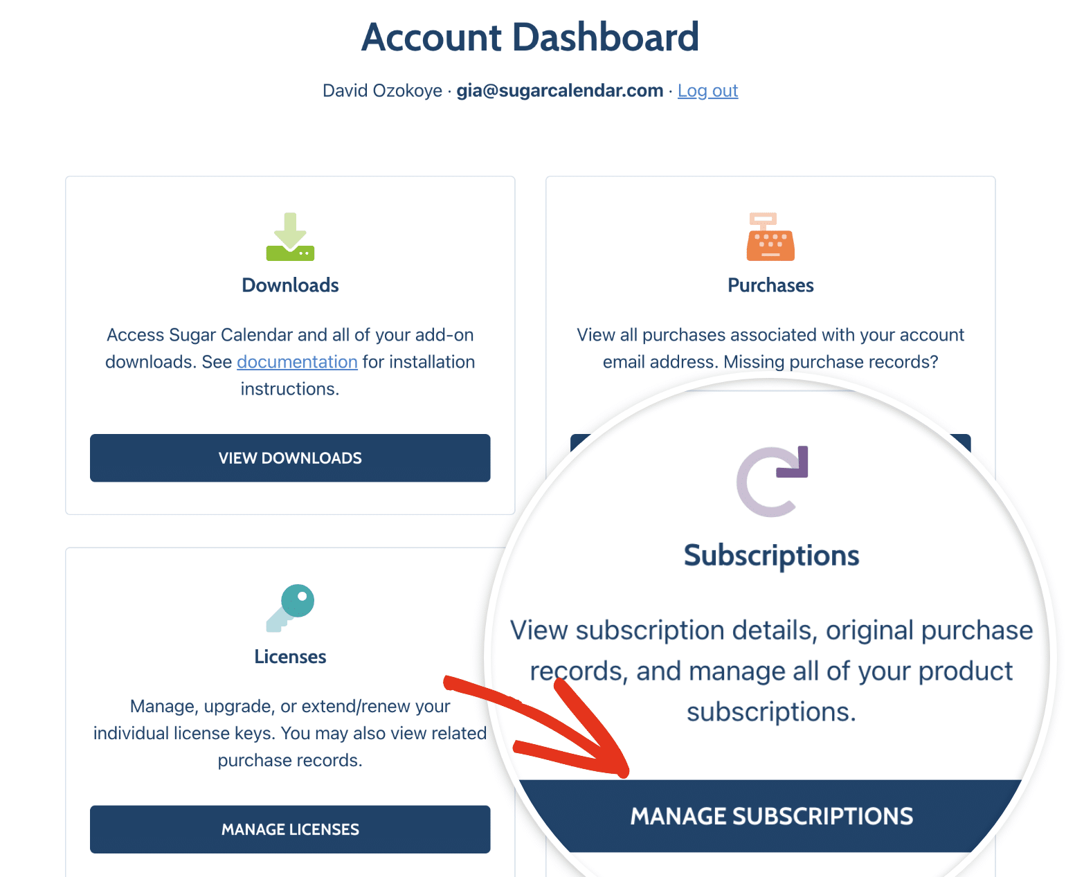 Manage subscriptions