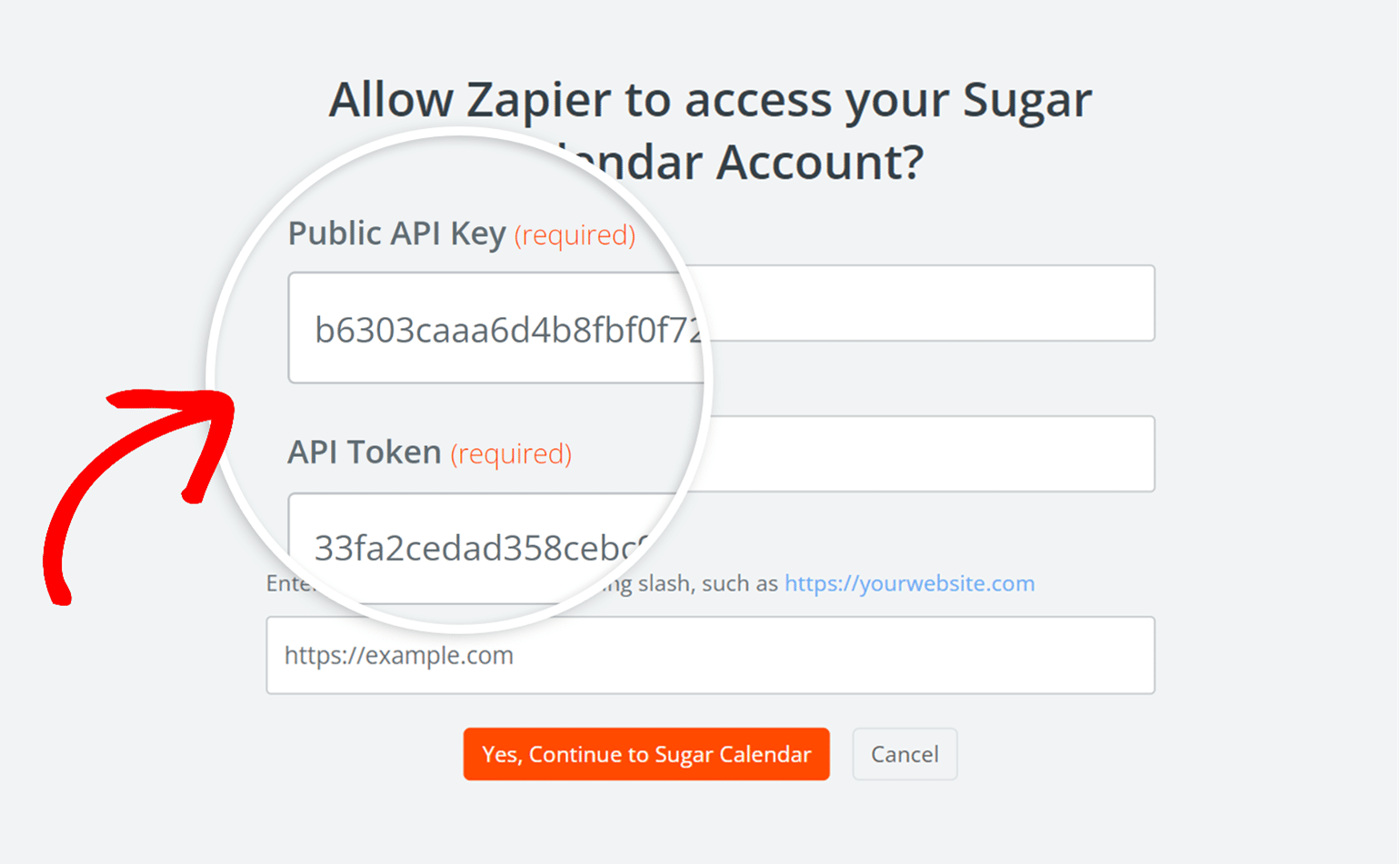 Enter API keys