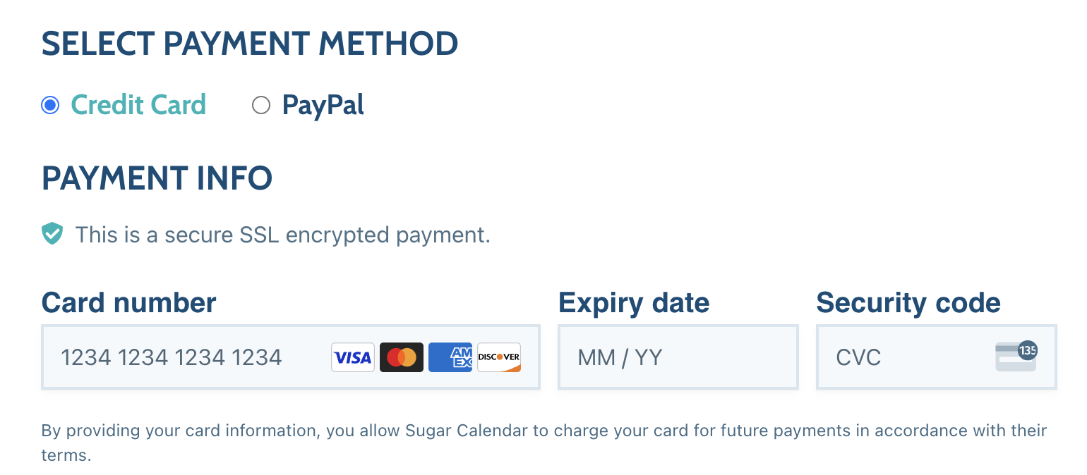 Choose payment method