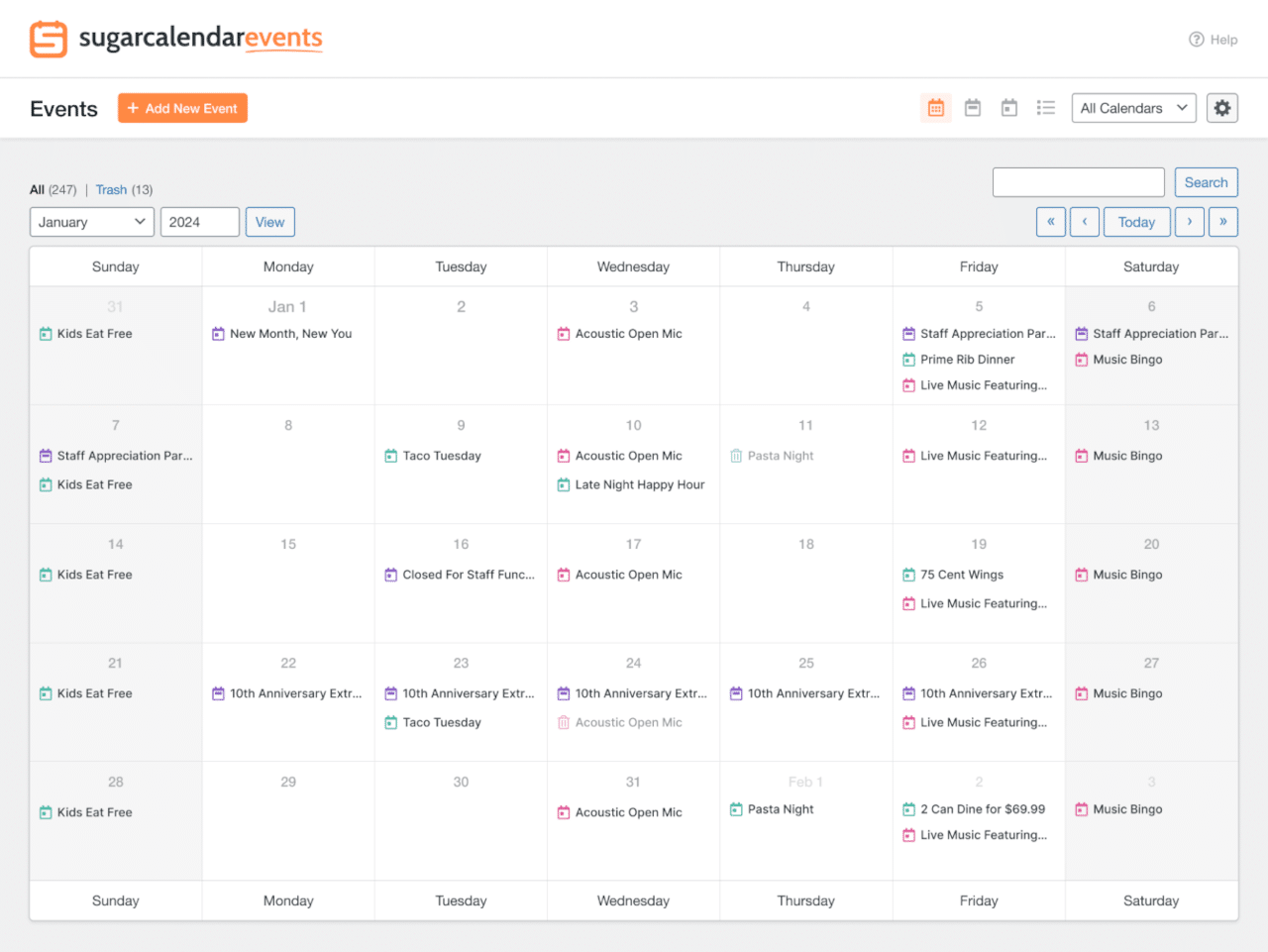 Simple admin interface 