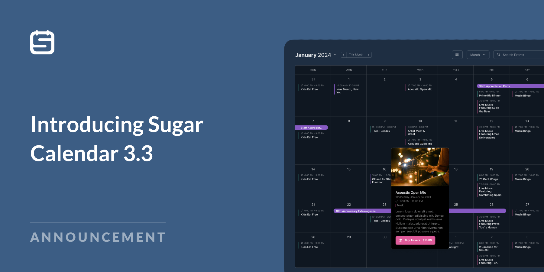 Introducing Sugar Calendar 3.3