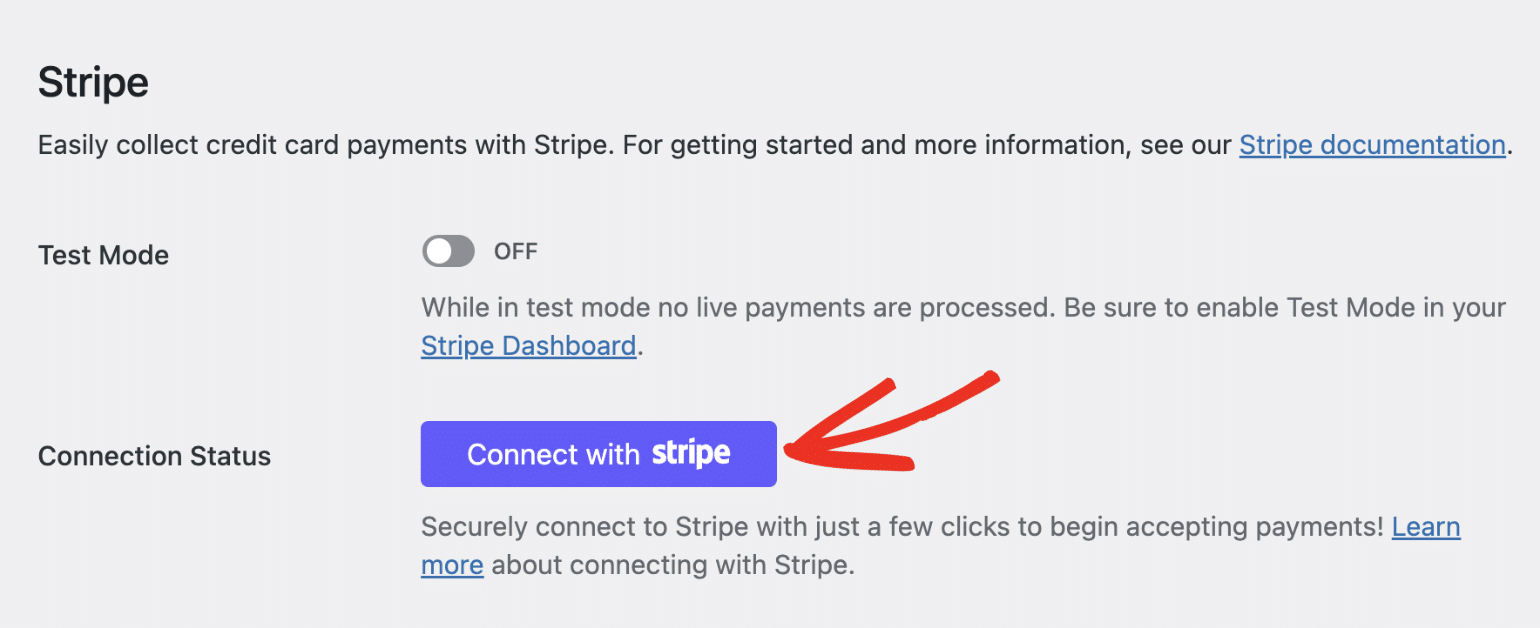 Connect Stripe in live mode