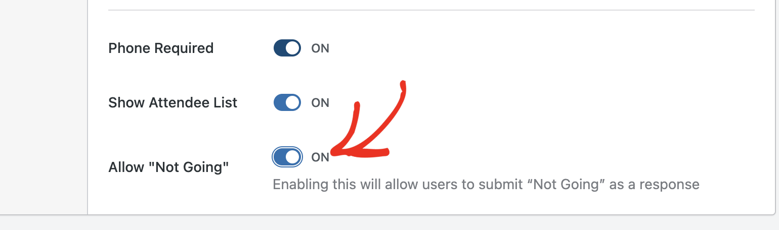 Allow not going