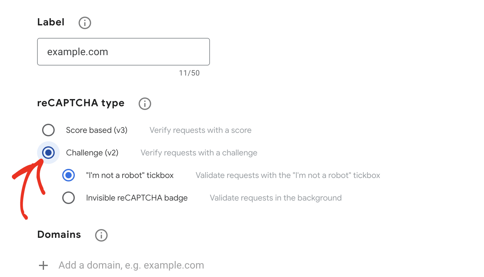 Select Google reCAPTCHA v2 challenge