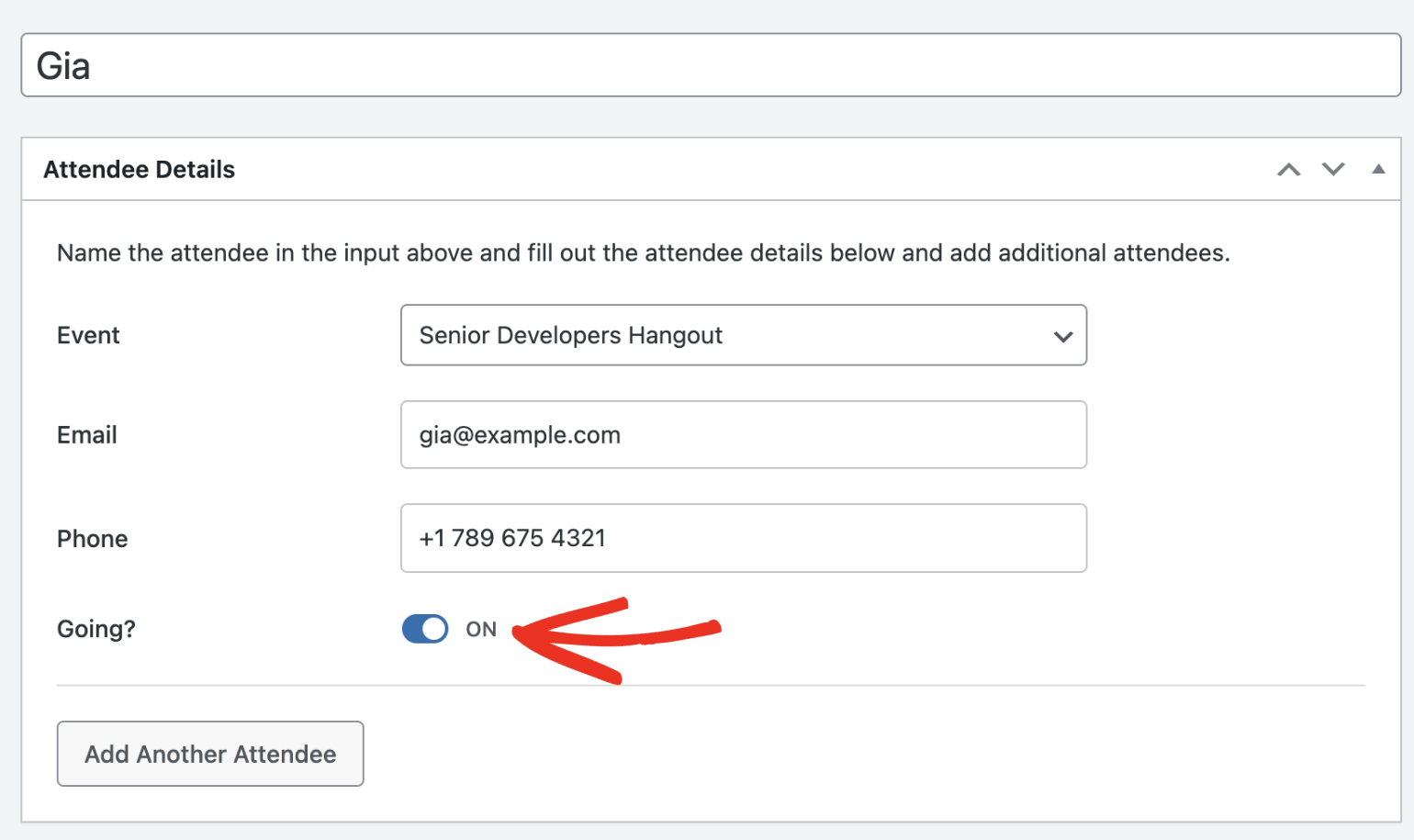 Toggle RSVP status