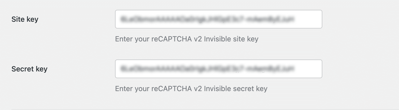 Paste reCAPTCHA keys in Google calendar