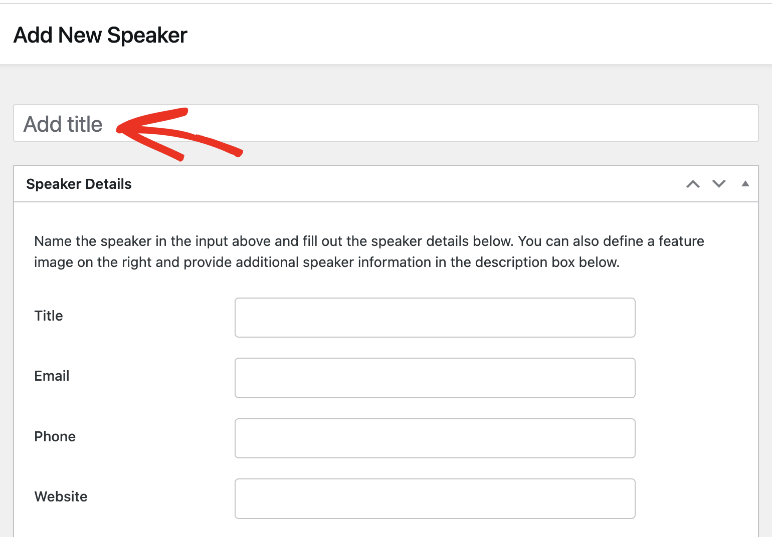 Add speaker name