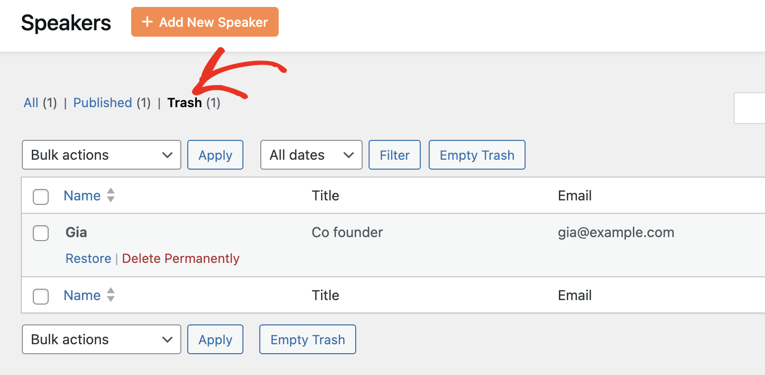 Trash folder