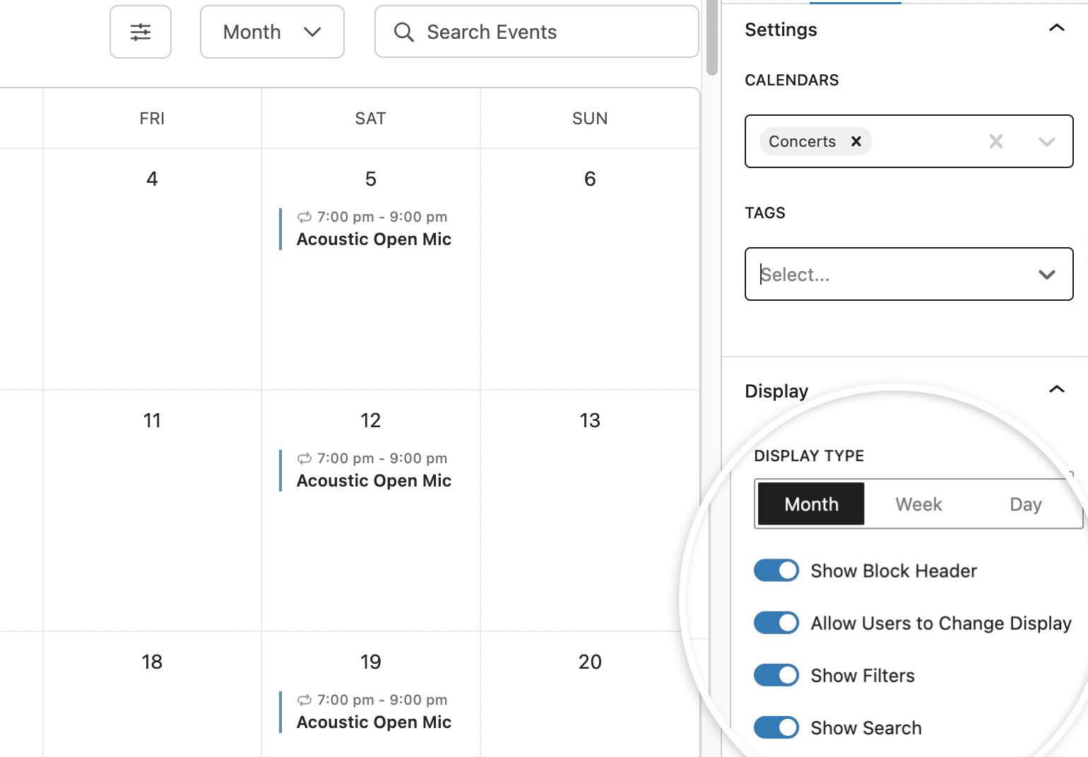 Display settings