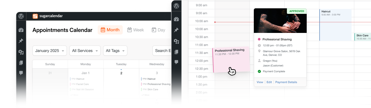 Calendar views