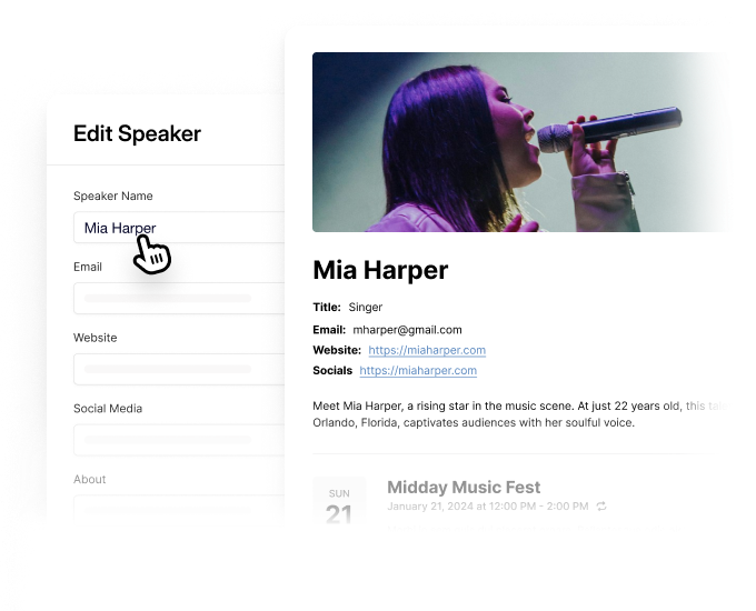 Event speakers