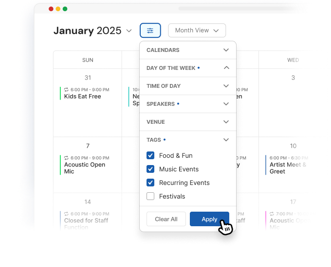 - Sugar Calendar Event Filtering
