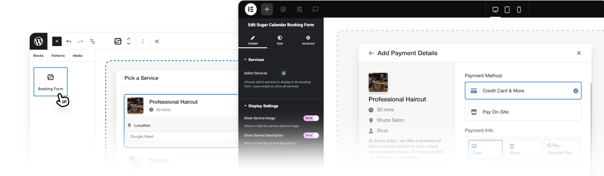 No-code booking forms