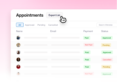 Manage appointments