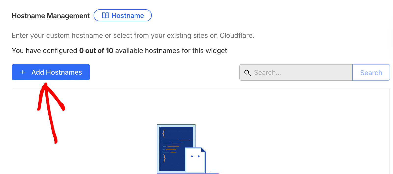 Click Add Hostnames Button