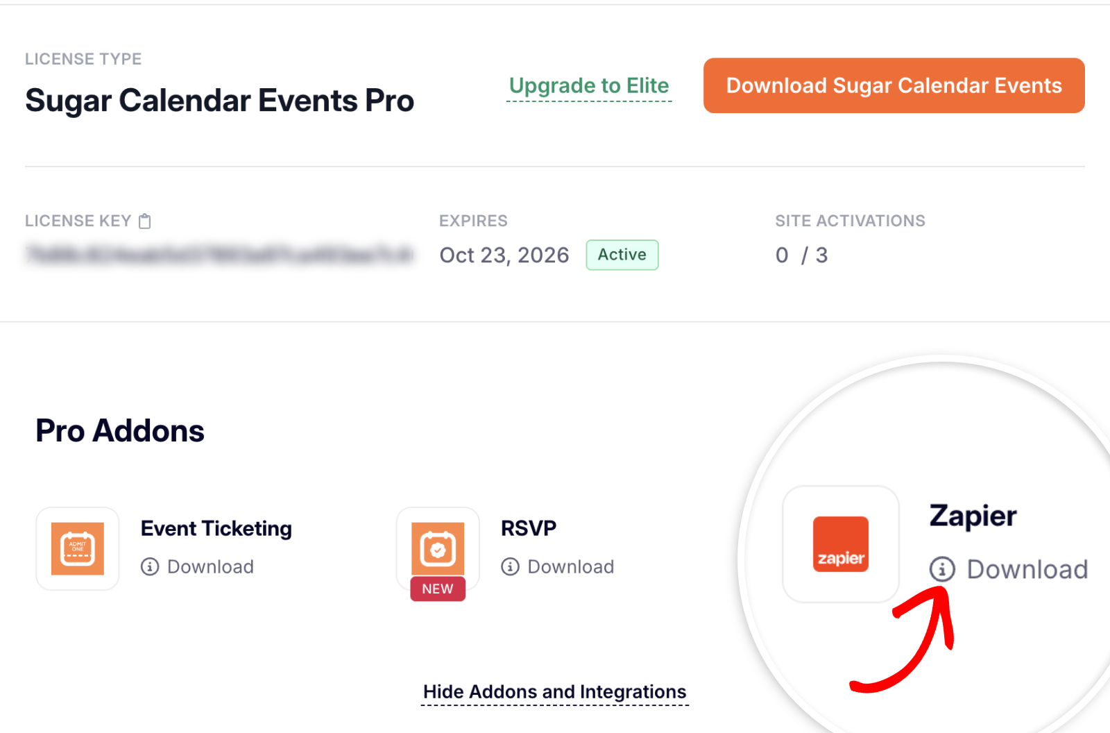 Open Changelog for WPForms Addon Click on the info icon to view addon changelog