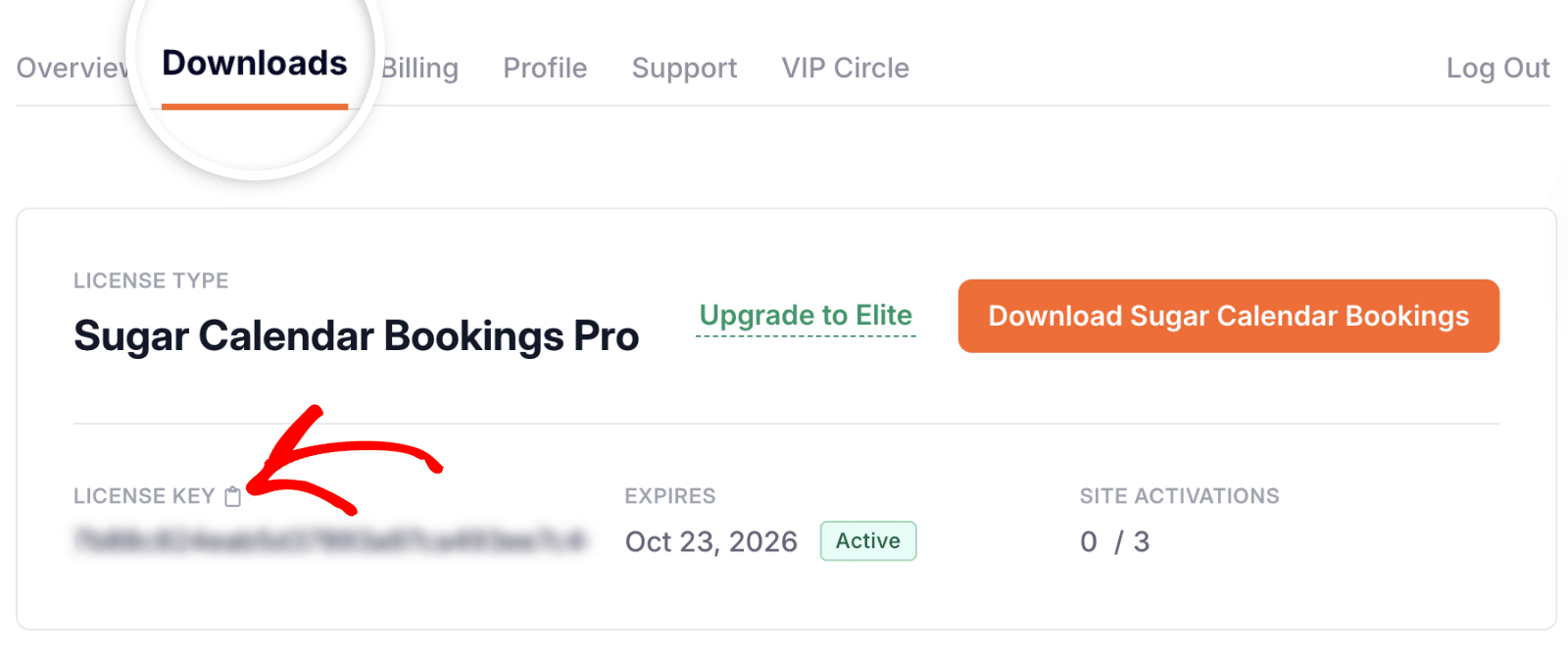 Copy Sugar Calendar Bookings license key