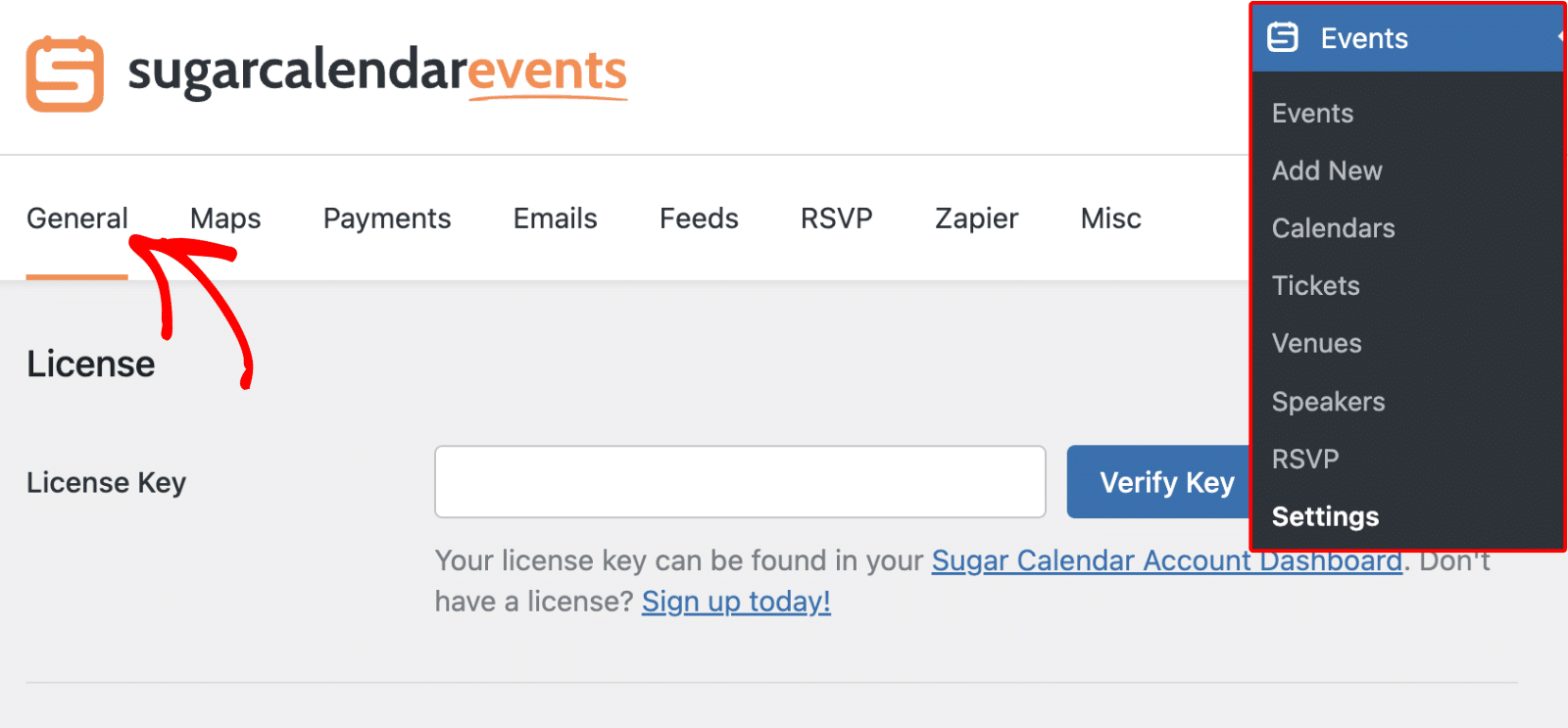 Verify License Setting
