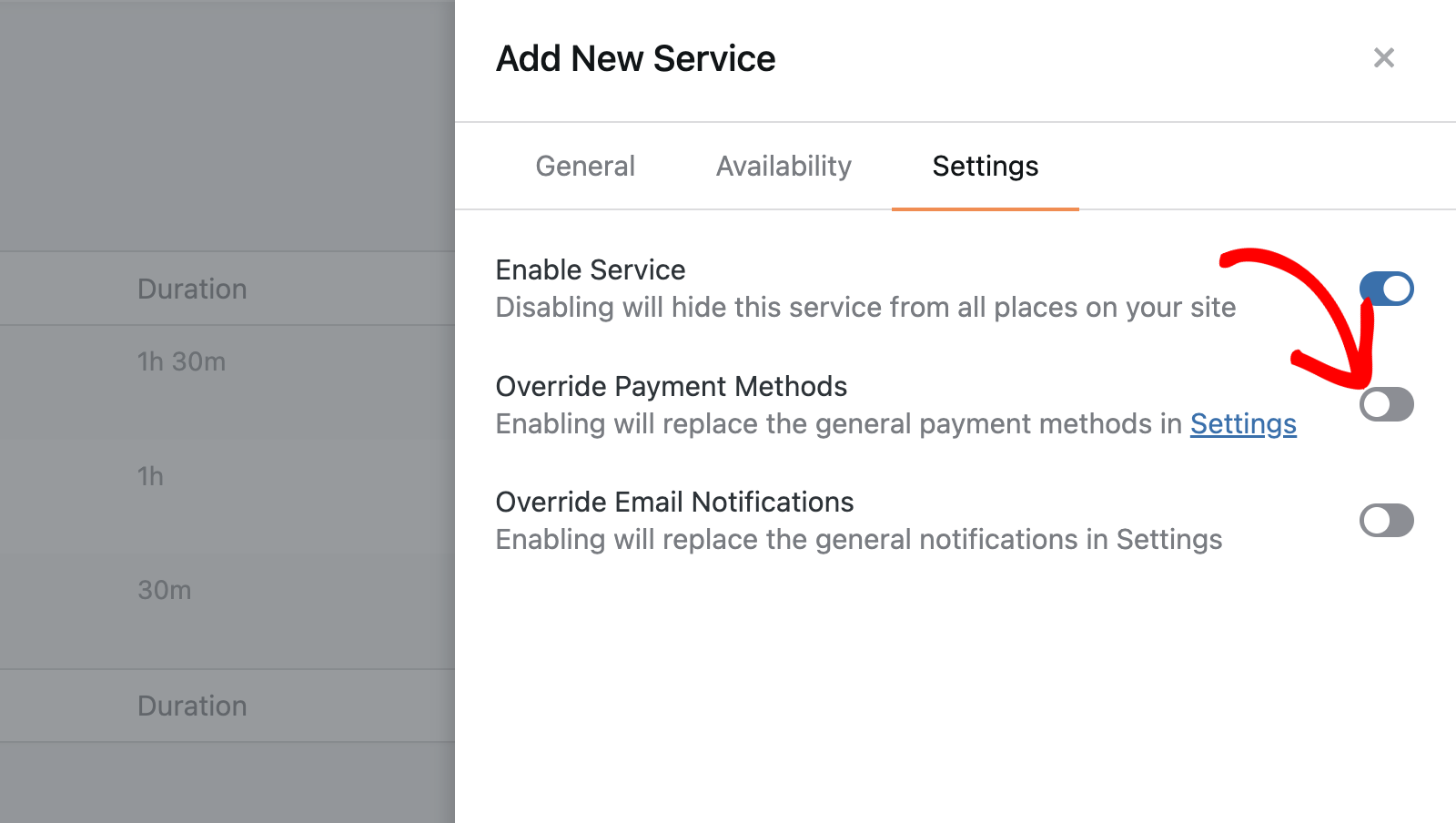 override-payment-methods - Sugar Calendar Override payment methods