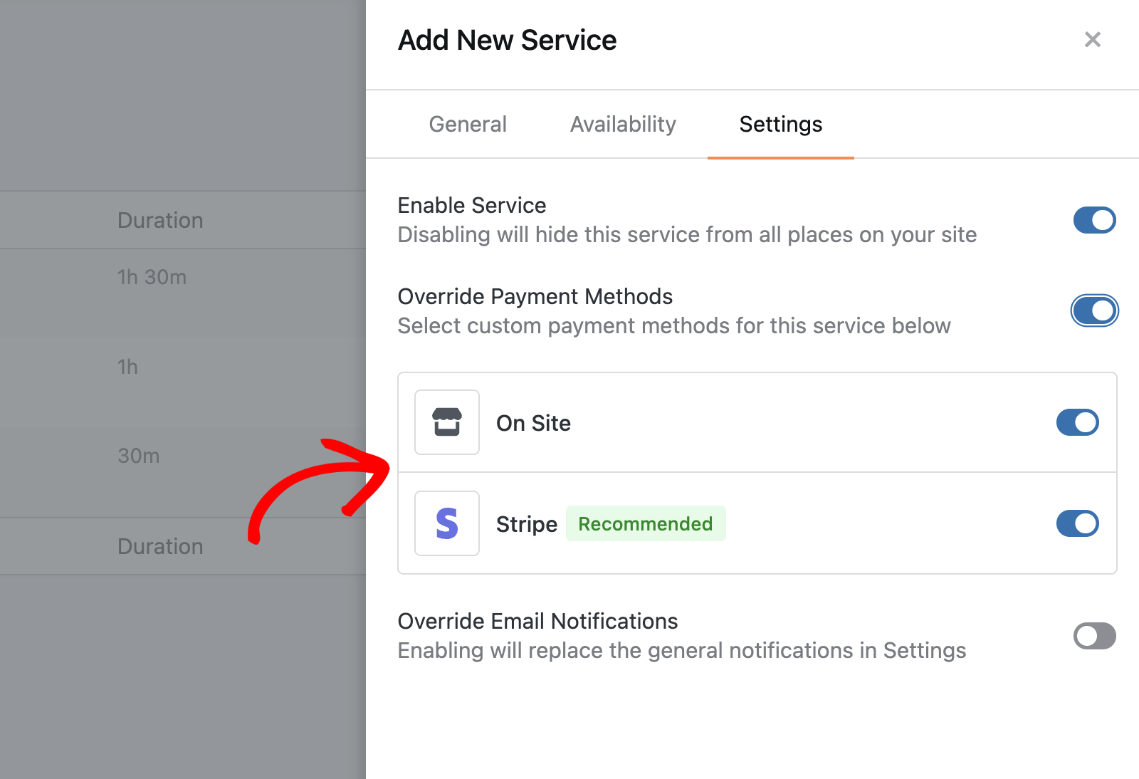 payment-options - Sugar Calendar Customize payment methods