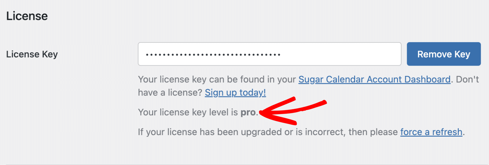 Pro license level confirmation
