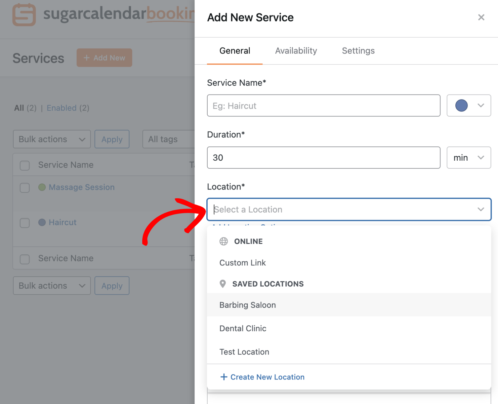 select-location-1 - Sugar Calendar Select a service location