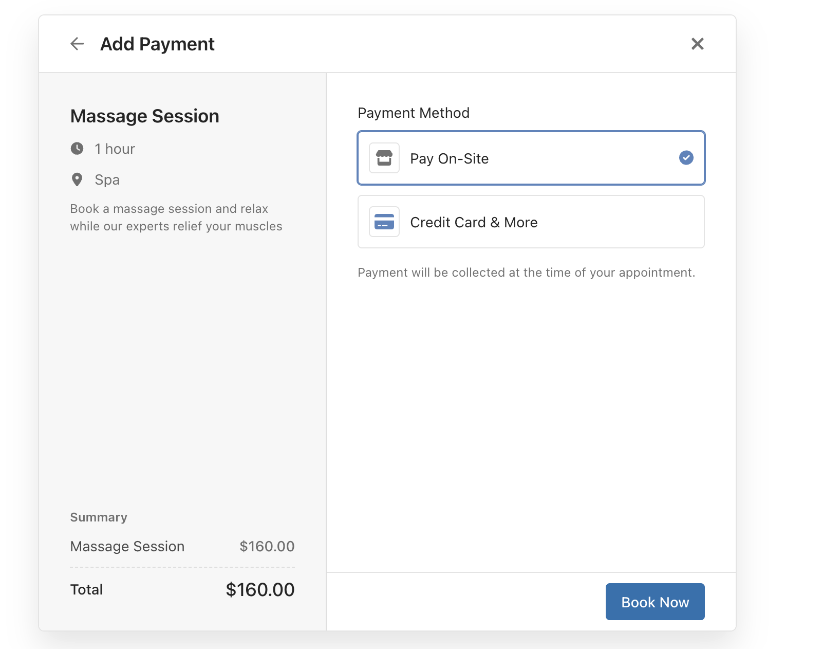 Select Pay On SIte