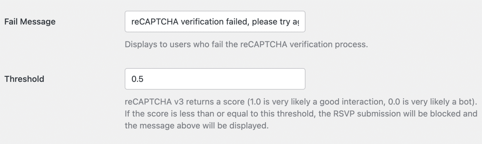 Score threshold