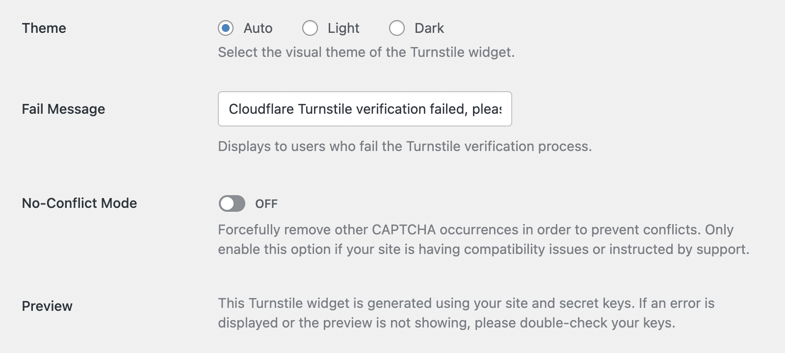 Configure Turnstile Theme