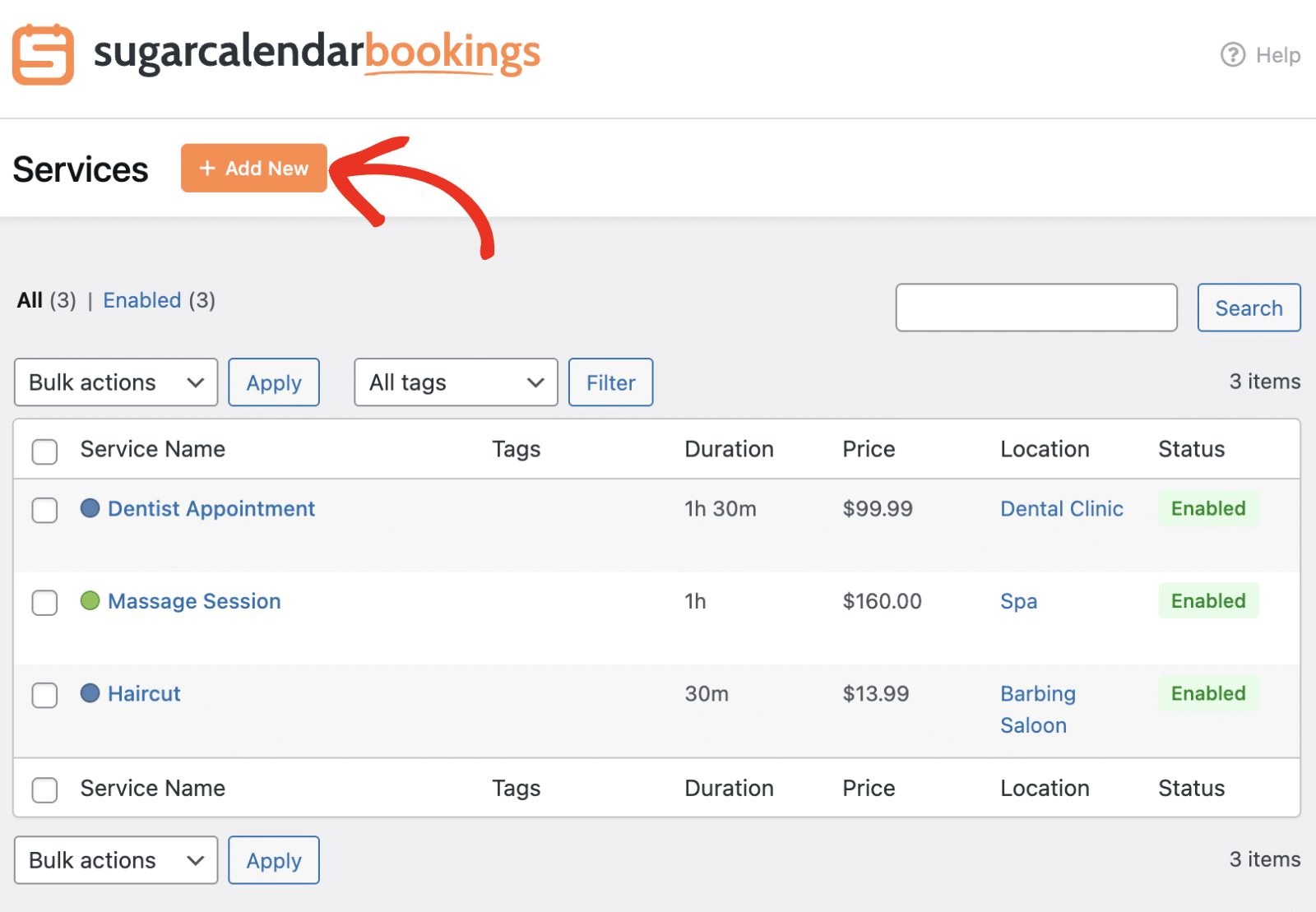 Click Add New button