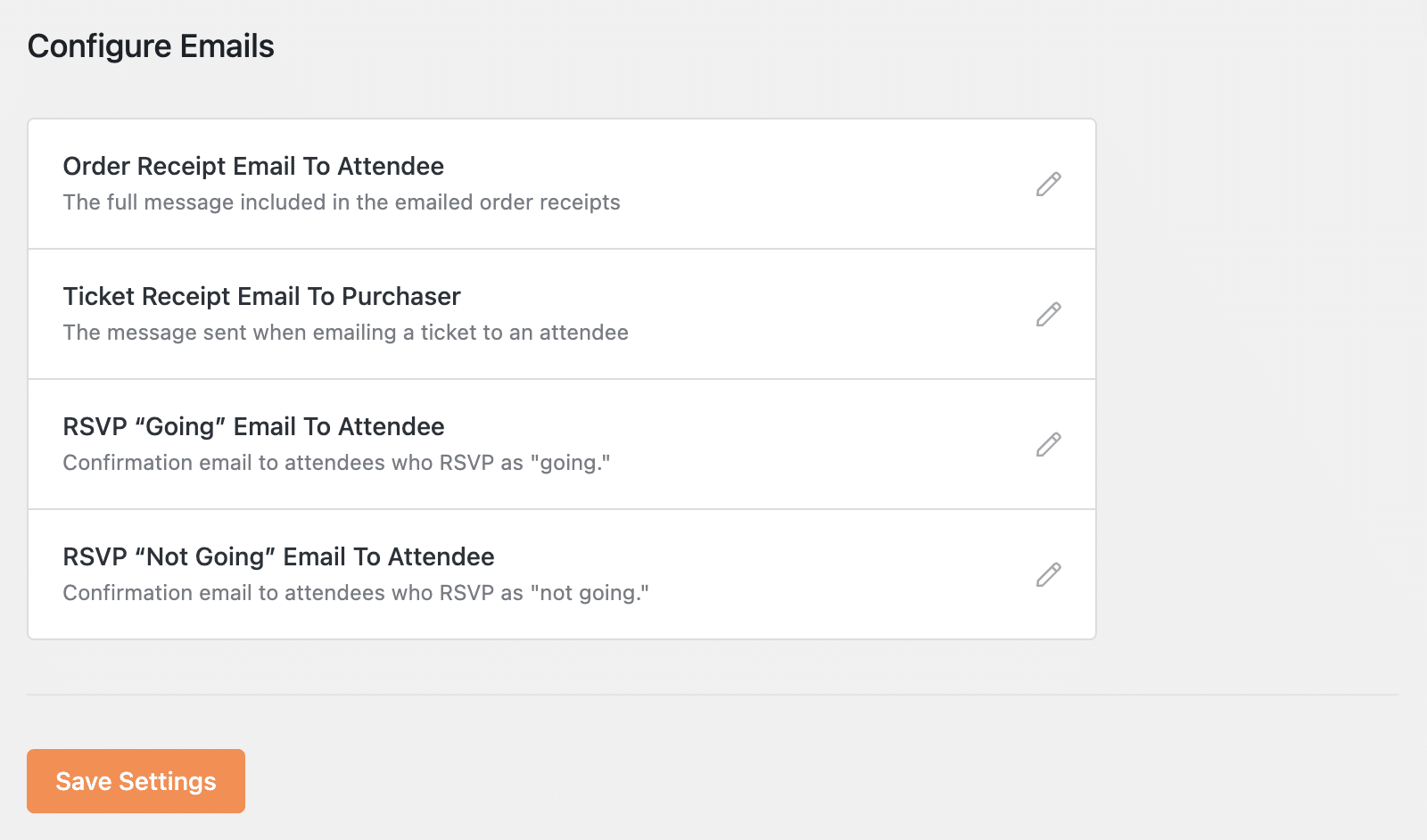 Configure email templates in Sugar Calendar