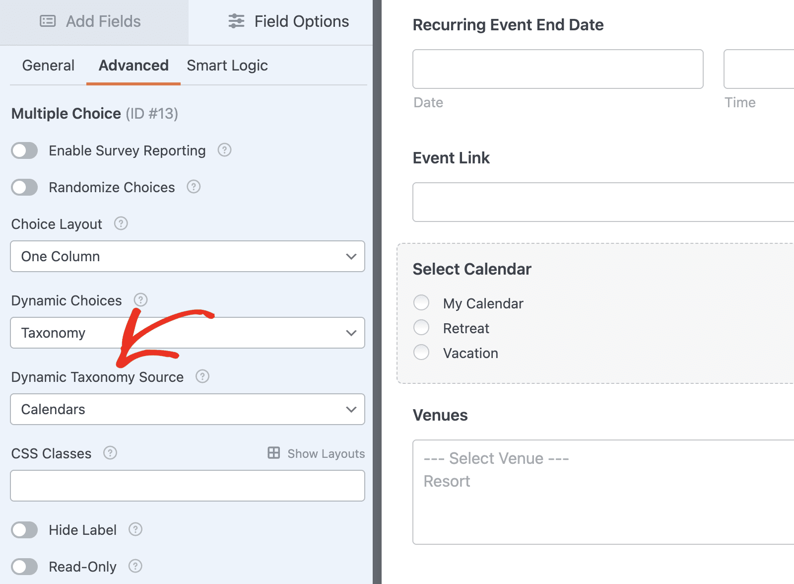 Dynamic field mapping