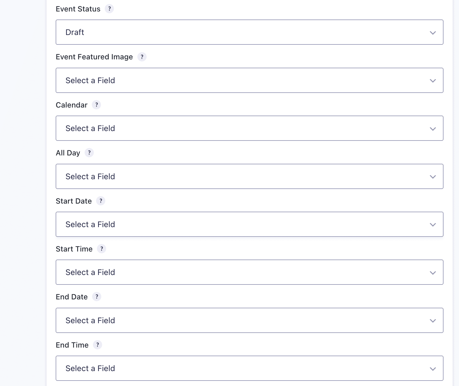 Mapping Sugar Calendar Fields Gravity Forms