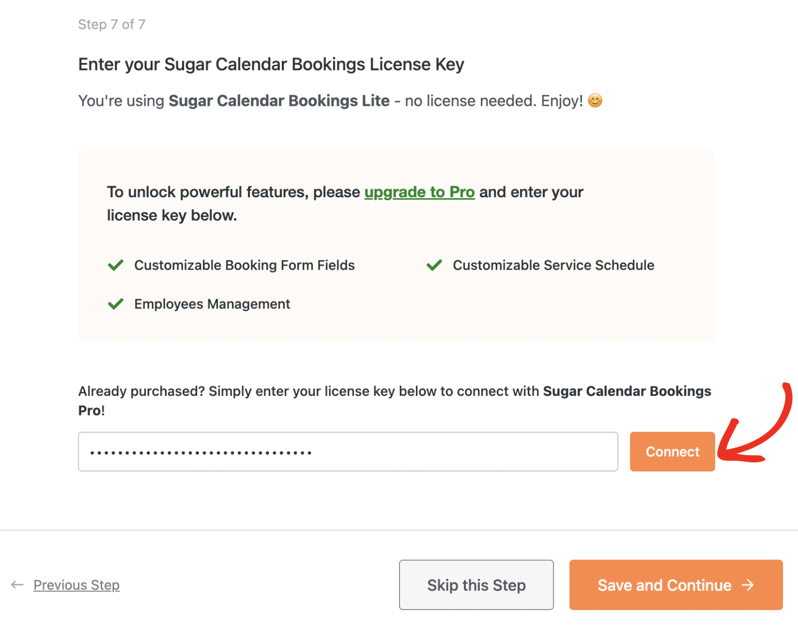 Connect and verify your license