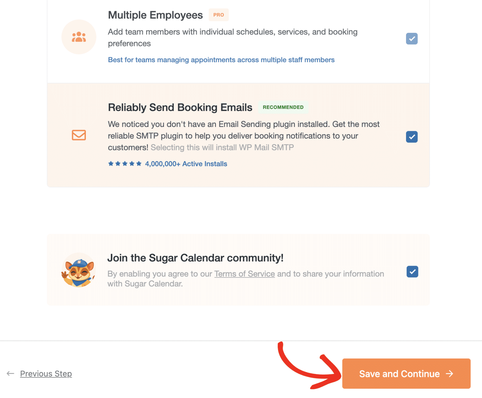 Save recommended tools selection
