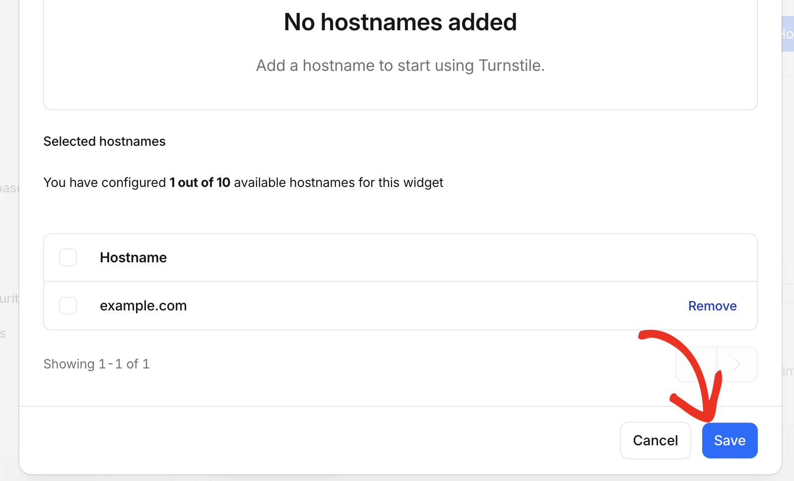 Confirm Hostname Addition Confirm Hostname Addition