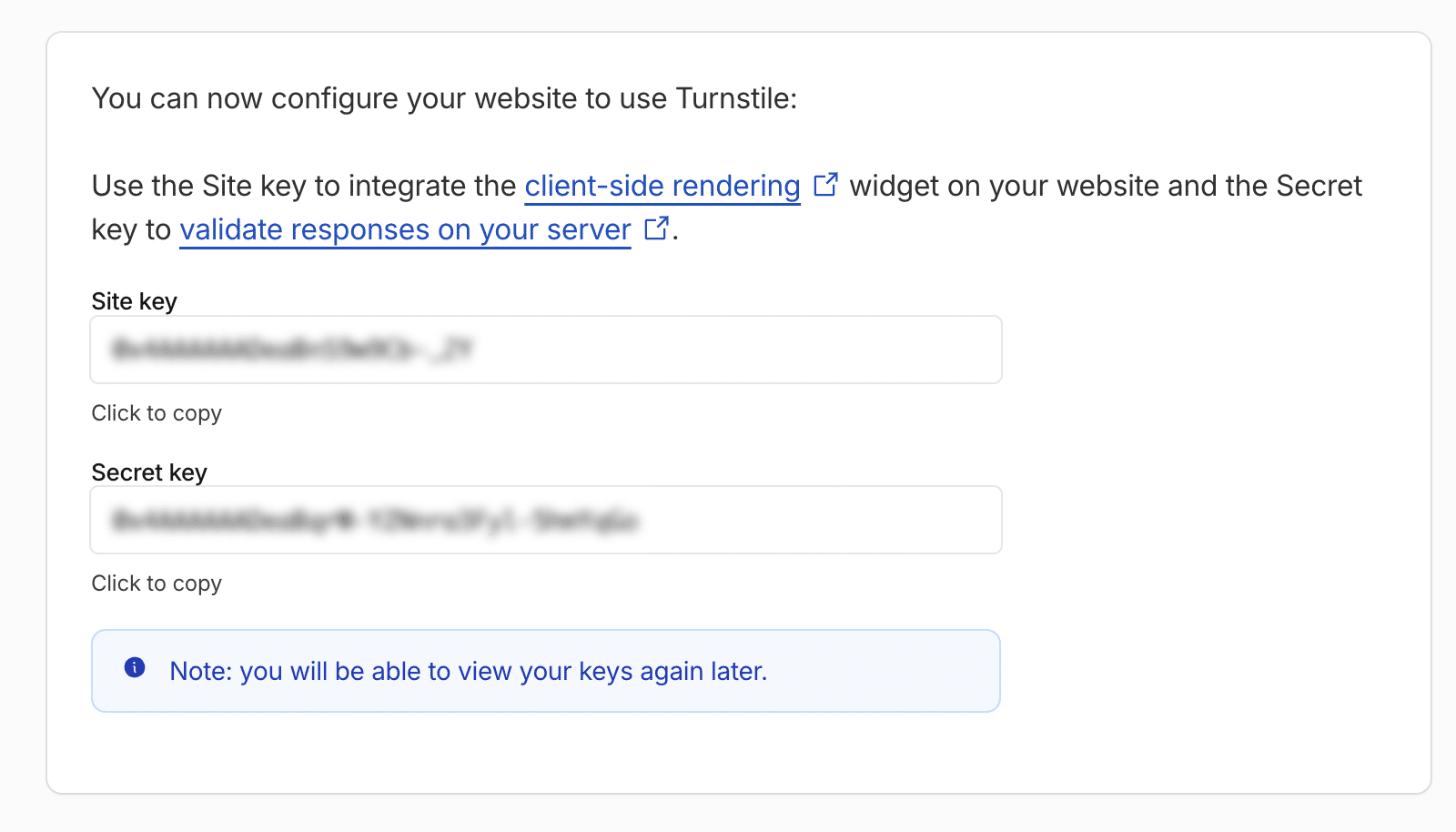 Cloudflare API Keys Generated Cloudflare API Keys Generated