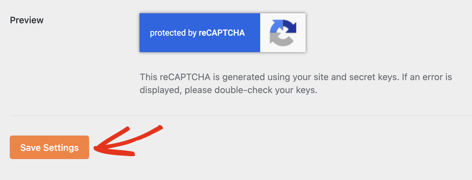 Save settings