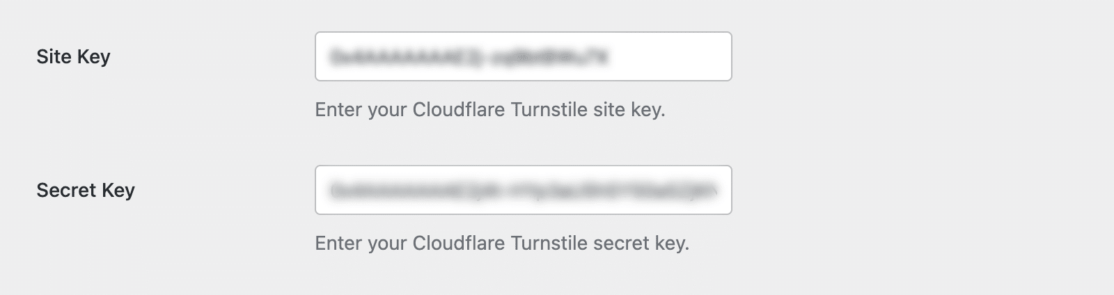 Enter Turnstile API keys