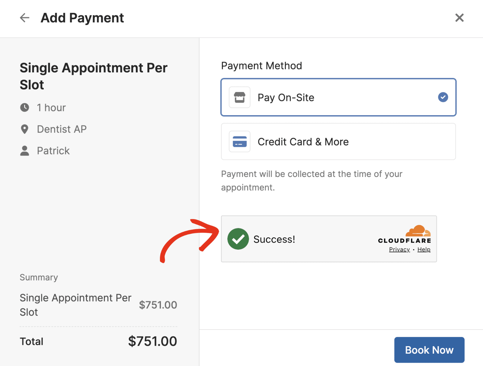 Cloudflare Turnstile Verification Widget