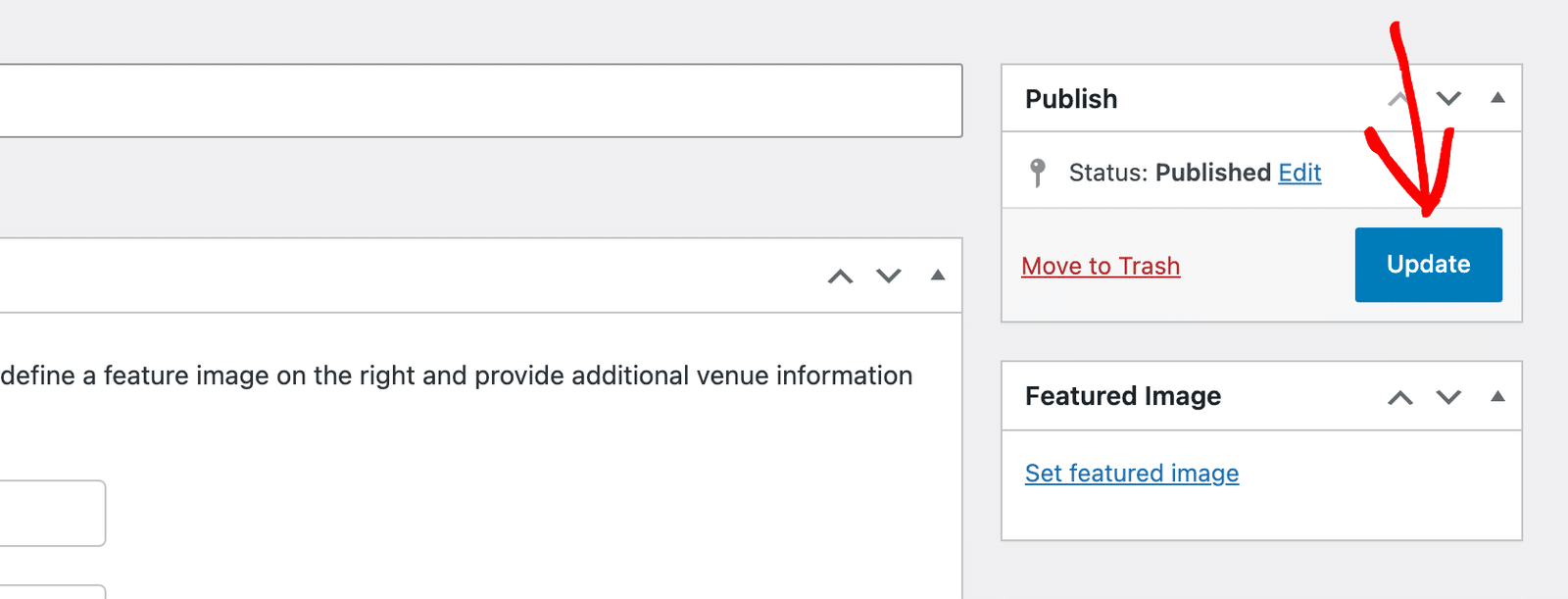 Update venue