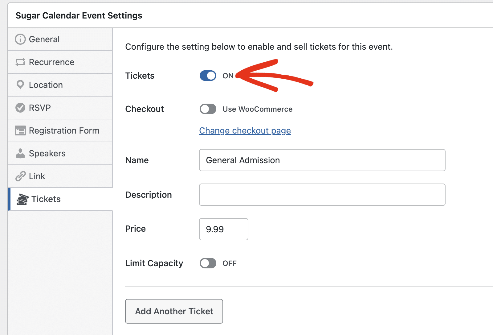 Enable ticket sales